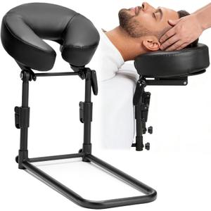 Massage Headrest for Bed, Adjustable Bed Massage Head Holder with Memory Foam Face Cradle, Home Mattress Top Massage Kit for Eye Surgery Recovery & Comfortable Relaxation