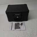 Honeywell Safes & Door Locks - Small Safe Box Chest for Home - Fireproof Safe Holds #10 Envelopes, USB Flash - Strong ABS Plastic - Document, Money Safe with Key Lock System - 0.15 CU, Black - 1101 (4.0 litre)