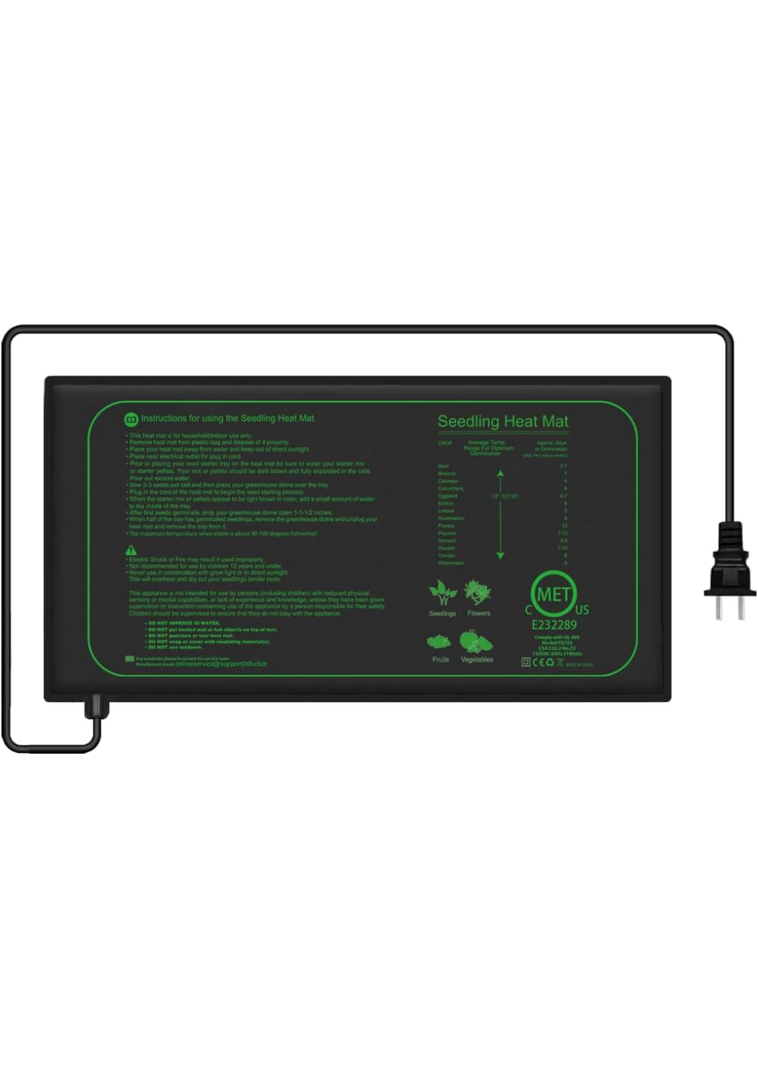 1 Pack 21W Seedling Heat Mat for Seed Starting,10" x 20.75" Waterproof Heating Pad for Indoor Plants Germination(M)