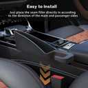 2025 Upgrade Short Car Seat Gap Filler, Seat Gap Organizer with Phone Holder, Car Seat Accessories, Car Organizer Fit Sedan SUV Truck-2PCS Black