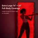 Red Light Therapy Mat, 76.7"x 33.4", 1512 LEDs Full Body Red Light Therapy | Dual-Chip 660nm 850nm Red Light Therapy for Body, 6 Timers & 5 Energy Levels, Unique Wave Contour Design Mat for Home Use