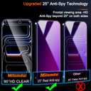 2 x Milomdoi 3 Pack Gradient Colorful Privacy Screen Protector for iPhone 17 Pro Max [Anti-Blue Light Private Film], 3 Pacs Camera Lens Protector Accessories, Case Friendly, Anti-Spy Tempered Glass