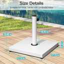 Patio Umbrella Base, 43lbs, Outdoor Heavy Duty Square Concrete Stand Market Umbrella, White