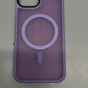 MOCCA Strong Magnetic for iPhone 13 Case, [Compatible with Magsafe][Screen Protector+Camera Lens Protector] Translucent Matte Back Slim Shockproof Case for iPhone 13 Phone Case 6.1", Light Purple