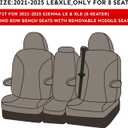 coverdream Sienna Seat Covers Custom Fit for 2021-2026 Toyota Sienna LE/XLE (8-Seater),2nd Row Bench w/Removable Seat,Breathable UV-Resistant Polyester Car Seat Protector (Full Set,Black)