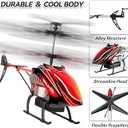 Remote Control Helicopter Toy, 2-Channel, 2.4 GHz, 2 Speeds, Up and Down Flying, Gift for Kids, Red