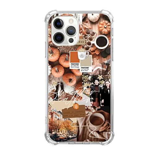 Qivtpjkrin Autumn Phone Case Fall Collage Phone Cover for iPhone 15 Pro Max, Aesthetic Halloween Thanksgiving Pumpkin Collage for Teens Wowen & Men, Trendy TPU Bumper Case for iPhone 15 Pro Max