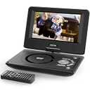 11.5" Portable DVD Player for Kids and Car, 9.5" Swivel HD Screen with 4-6 Hours Built-in Battery, Support Sync Screen to TV, Support SD Card/ USB/ Multiple Disc Formats (Black)