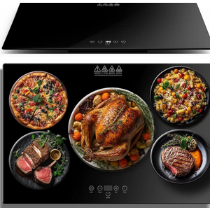 Electric Server Warming Tray,Food Warmer for Parties,9 Adjustable Temperature Control,6 Hours Timer,Ultra Slim Warming Tray,for Buffets,Restaurants,House Parties, Party (23.6" x 15.7")