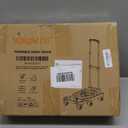 Folding Hand Truck 500lbs, Portable Heavy Duty Dolly Cart, 6 Wheels Collapsible Luggage Cart with 2 Elastic Ropes - Compact Trolley Cart for Easy Moving - Ideal Hand Cart for Travel and More (17, Blue)