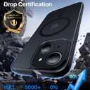 Faiono Magnetic for iPhone 15 Case [Full Camera Protection][Military-Grade Protection][Compatible with MagSafe] Shockproof Protective Slim Phone Case for iPhone 15, Black