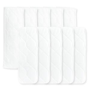 Smart Nappy Cloth Diaper Reusable Inserts, Set of 10, Fits Honest Hybrid Diaper Cover, Fits Amazing Baby SmartNappy Cover, Pocket-Sling Compatible, 5 Tri-fold & 5 Boosters, Size Med/Large
