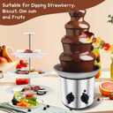 Chocolate Fountain Machine Electric Chocolate Fondue Fountain Machine 4 Tier Stainless Steel 4-Pound Capacity for Chocolate, Butter, Cheese
