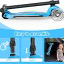 TONBUX Kids Scooter for Ages 3-8: 3-Wheel Kick Scooter with LED Light-Up Wheels & Deck, 7 Lighting Modes, 4 Adjustable Heights, Metal-Reinforced Deck, Lean-to-Steer Balance Training Toddler Scooter