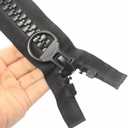 213cm #20 Super Large Separating Giant Plastic Zippers for Sewing Tents Coats Overcoats Boat Cover Canvas Heavy Duty Huge Resin Vislon Zippers (84" Black)