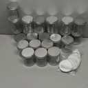 Irenare 24 Pcs 16 oz Plastic Jars with Lids Clear Plastic Containers Wide Mouth Food Mason Jars Airtight Storage Containers for Cake, Dried Fruit, Honey, Nuts, Carft, Scrub Cream(Silver Lids)