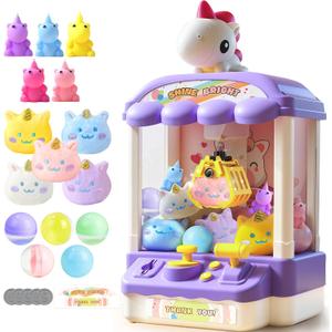Claw Machine For Kids, Toy Claw Machine Prizes & Kids Vending Machine With Sound, Candy Grabber Prize Dispenser With Mini Plush Toys, Ideas Christmas Home Party Birthday Gifts Toys For Girls 3-8