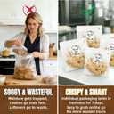 4 x COMELY Cookie Bags with Seal: Self Adhesive Cellophane Bags with Stickers, 4x4 Food Grade Bakery Supplies, 200 Pack Dessert Packaging, Airtight Moisture Protection for Snacks, 1 Sec Fast Packing