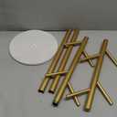 Coat Rack, Metal Freestanding Coat Rack with 8 Hooks, Sturdy Coat Tree with Natural Marble Base for Coats, Hats, Scarves and Handbags for Entryway, Hallway, Bedroom, Office,Dorm (Gold)