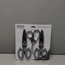 Kitchen Scissors All Purpose 3 Pack - Heavy Duty Stainless Steel Cooking Shears for Cutting Meat, Food, Fish, Poultry Multipurpose Sharp Sissors for Dishwasher Safe (Black & White)