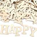 Wooden Letters for Crafts, 4 Inch Unfinished Capital Wooden Alphabet Letters&Numbers Wood Letters for DIY Painting Arts Home Decorations Kids Spelling Learning(64Pcs)