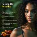 Batana Oil with Organic Rosemary & Biotin  Hair, Eyebrow & Eyelash Growth Serum  Nourishing Oil for Thicker, Fuller-Looking Hair, Brows & Lashes  Strengthens Roots & Conditions Dry Ends