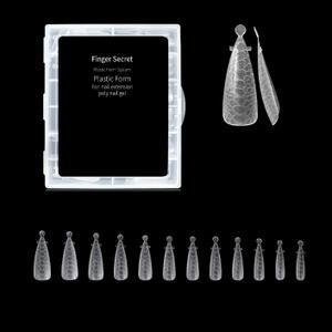 Nail Extension Forms Dual Forms for Poly Gel Nail Extension 120pcs Twelve-Sizes with Scale Reusable Flexible Abundant Nail Forms for Builder Gel for Nail Art Design Salon&DIy (06-2, 1)