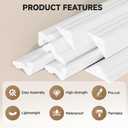 TONGMO 6-Frame Premade Accent Wall Molding Kit, Ready-to-Assemble Wainscoting Panels, Pre-Cut Chair Rail Moulding Trim for Home Décor (6-Frame Style 2)