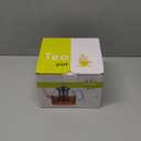 HIWARE 1000ml Glass Teapot with Removable Infuser, Stovetop Safe Tea Kettle, Blooming and Loose Leaf Tea Maker Set (33 Oz)