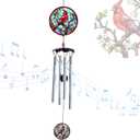 Wind Chimes for Outside 26" Cardinal Wind Chimes Outdoor Home Patio Garden Decor Windchimes Outdoors Gift Ideas for Women Mom Grandma Sisters