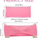 Pink Chair Sashes Bows 50 Pcs Spandex Chair Bands Ties Without Buckle Decorations for Wedding Birthday Party Events Ceremony