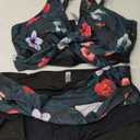 Yonique Women Bikini Set with Swim Shorts 2 Piece Swimsuit with Boyshorts Halter High Waisted Bathing Suit size (18W)