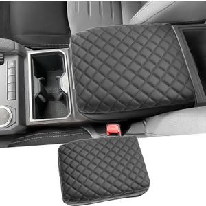 2024 2025 2026 Tacoma Center Console Cover for ToyotaTacoma (SR/SR5/TRD PreRunner/TRD Sport/TRD Off-Road/Limited/Trailhunter), Cushion&Comfy Leather Armrest Cover 2026 2025 Tacoma Accessories