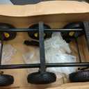 6 Wheel All Terrain Dolly, Heavy Duty Furniture Dolly 1300 Lbs Capacity, 10" Inflatable Tires Big Wheel Dolly, All Terrain Mover for Homes, Logistics, Warehouses, Shopping - 35.5" x 18" - Black