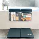 Baby Bath Kneeler and Elbow Rest Pad Set Made of Neoprene & Foam - Non Slip Cushioned Bath Kneeling Pad for Bathing Baby with XL Compartments for Bath Toy Storage for Tub