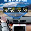 Trailer Tire Pressure Monitoring System, Solar-Powered Tire Pressure Monitor for RV, TPMS with 6 Sensors & 6 Alarm Modes, Auto On/Off, Real-Time Pressure & Temp Monitor for RV/Truck/Trailer(0-144 PSI)