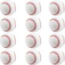 Rarapop Blank Standard Baseball Balls, Official Size 9 Inch Leather Covered Practice Baseball Training Ball for League Play, Pitching, Hitting, Batting, Fielding, Autograph