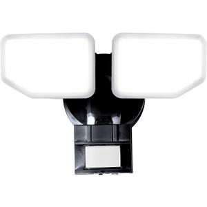 30W LED Security Lights Motion Sensor Light Outdoor, 180 Degree, 2600 LM, 5100 K, ETL Water Resistant, 2 Head Motion Detector Flood Light for Garage, Yard, Porch (Black)