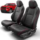 for Toyota Tacoma Seat Covers 2024 2025 2026 Double Cab, Black/Red