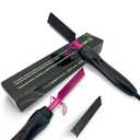Homfu Hair Straightener, Electric Hot Comb Hair Straightener Brush with Ceramic Heater Surface, Fast Heating, Dual Voltage, Adjustable Temperature for Natural Black, Curly, Frizzy Hair & Beard