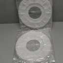 2 Pieces Ceiling Medallion Molded White PU Ceiling Medallions for Light Fixtures Cover Decorative Plate for Replacement Canopies Home Chandelier Fans 10"OD x3.5"ID