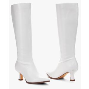 GENSHUO Knee High Boots Women Pointed Toe 2.3 Inches Kitten Heel Tall Boots Classic Fashionable Long Boots with Side Zipper Winter, 9