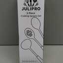 Stainless Steel Serving Spoons Set  Includes Slotted Spoon, Serving Spoon & Soup Ladle, Heat-Resistant, Dishwasher Safe, Ergonomic Handles for Home & Commercial Use