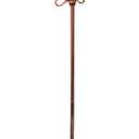 Outdoor Bird Bath Glass Birdbath Garden Birdfeeder with Metal Stake Pink(Height:26inch)