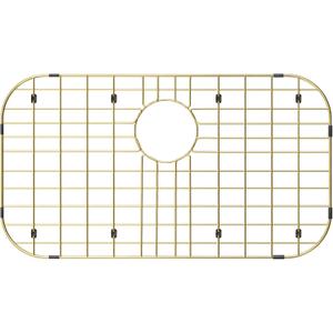 Gold Large 26" x 14" Kitchen Sink Grid,Sink Protector for Kitchen Sink,Stainless Steel Sink Rack with strainer,sink grate for Bottom of Sink,Rear Drain with Corner Radius,Stainless Steel