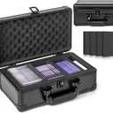 Top Loader Storage Box, Graded Card Storage Boxes, Trading Card Organizer Cases, PSA Card Case Slab Case Holder for Sports Cards, Holds 125+ Top Loaders