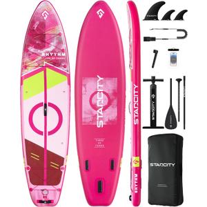 Starcity Family Stand Up Paddle Board for 2+1 People, Inflatable Paddle Board Extra Wide Design 11’6" 35" 6" 450lbs Capacity, Sup Board for Yoga Fishing Camping, W/Complete Accessories