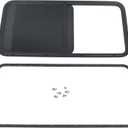 labwork 48inch W x 22inch H RV Horizontal Slide Window Suitable for Camper Cargo Trailer - Tempered Glass with Screen DOT Certified