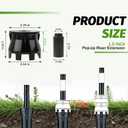 Pop-Up Sprinkler Riser Extension, 1.5 Inch Sprinkler Head Height Extender, Stackable Irrigation Riser, Fix Sunken Sprinklers, Compatible with KAP-IT, Universal Lawn Irrigation System