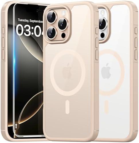 TAURI for iPhone 16 Pro Case, Compatible with MagSafe [Not-Yellowing] with Screen Protectors, Military-Grade Protection, Slim Magnetic Case for 16 Pro 6.3", Desert